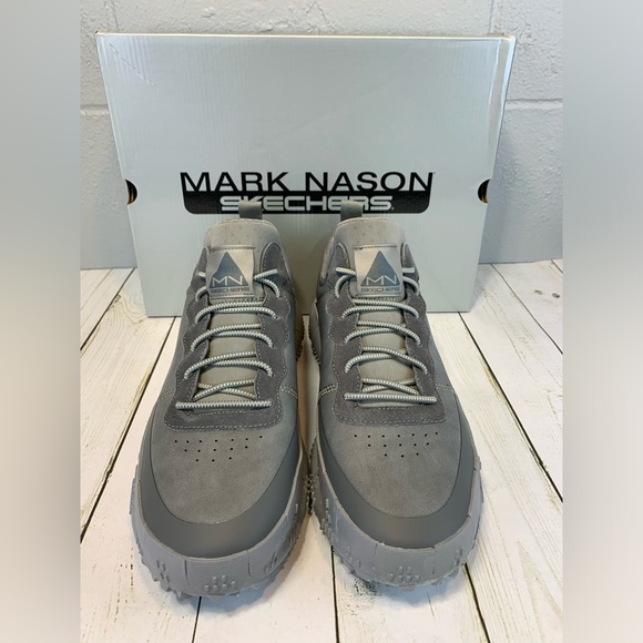 NIB Mark Nason For Skechers Gray Revo-Tivity Slip On No Tie Men's Sneaker-12 - Picture 2 of 9